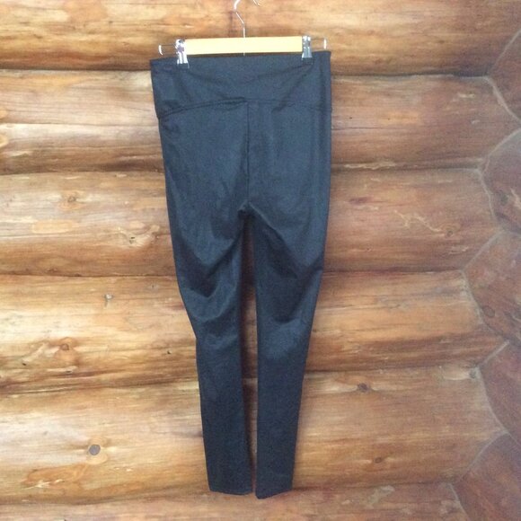 Seven7 Black Faux Leather Ultra High Rise Legging Size Medium - Picture 2 of 6